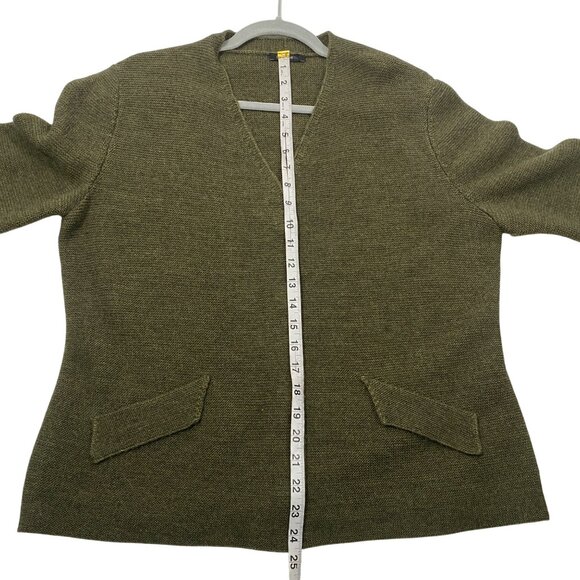 Lafayette 148 New York Knit textured Cardigan Sweater L Virgin Wool & Alpaca - Picture 9 of 10